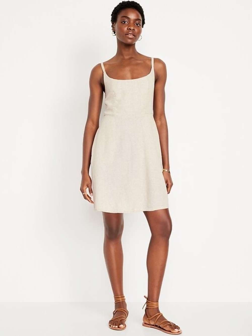Old Navy Fit and Flare Mini Linen Dress